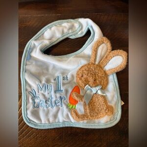 Baby 'My 1st Easter' Bunny Bib - Light Blue